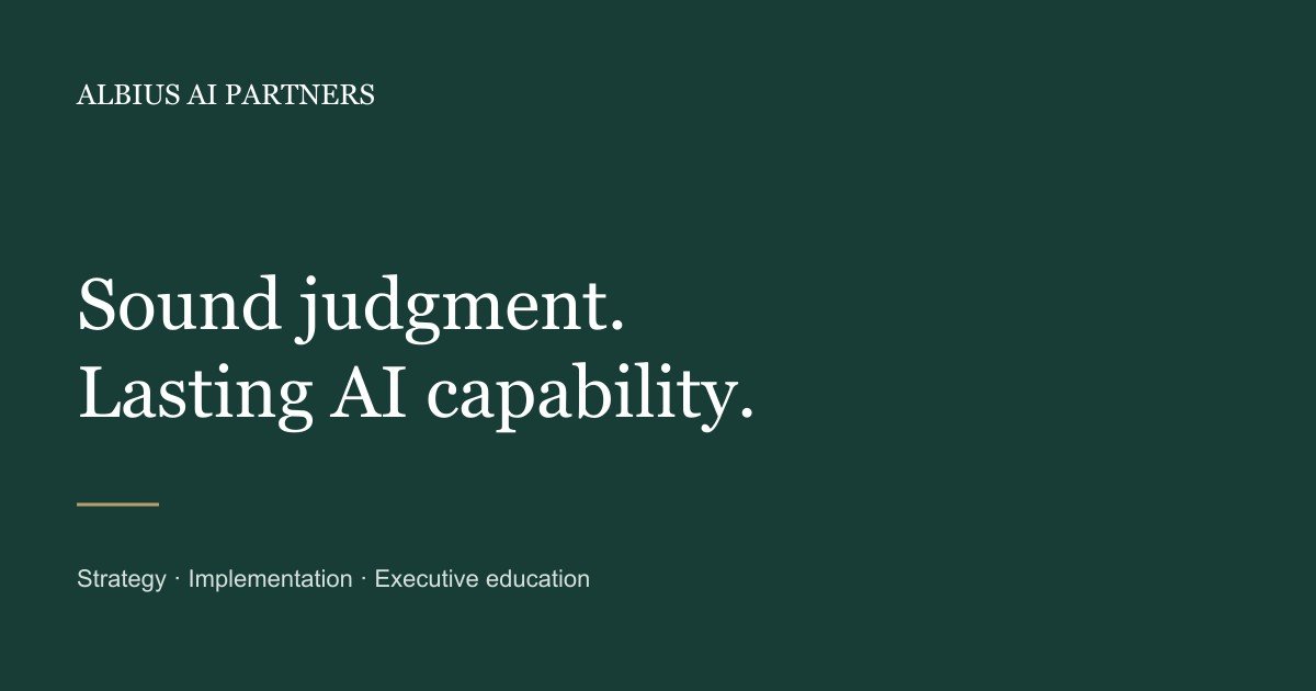Operating Model Governance Requirement Strategy & Governance | Albius AI Partners